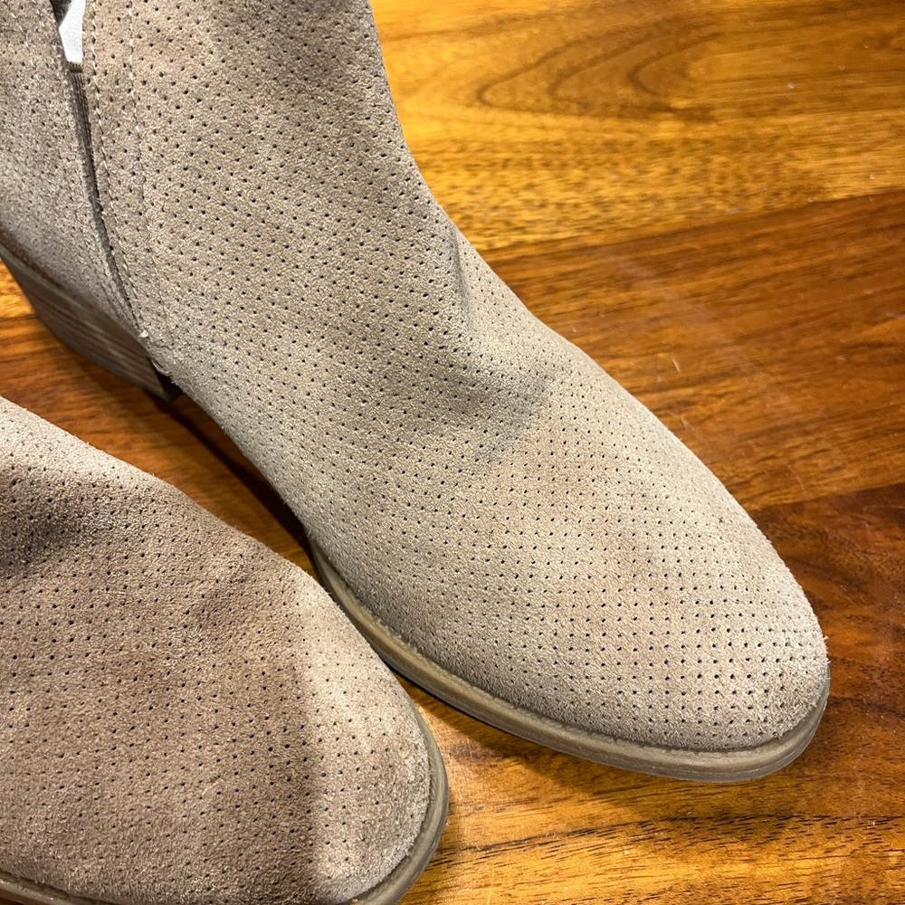 Dolce Vita Taupe Suede Ankle Boots